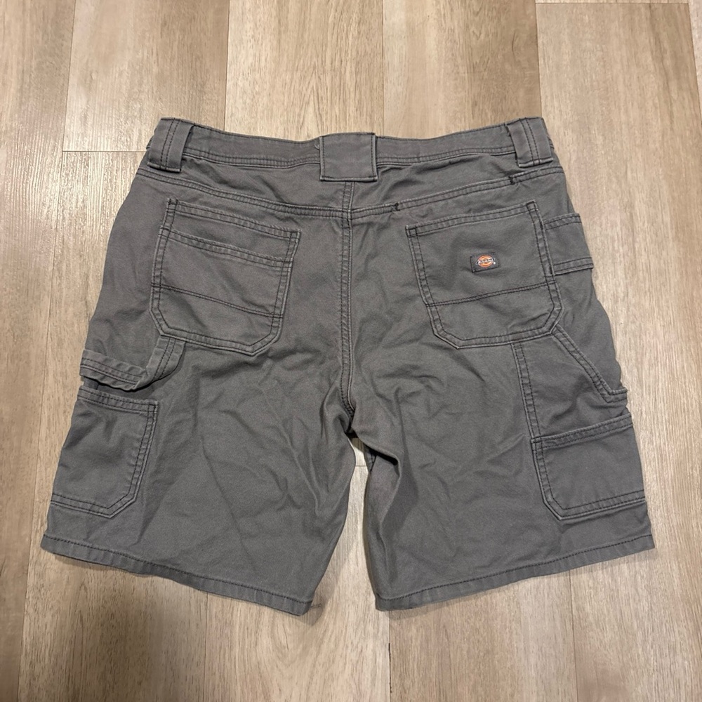 Dickies Men's Duck Gray Flex Carpenter Shorts Canvas, Regular Size 34